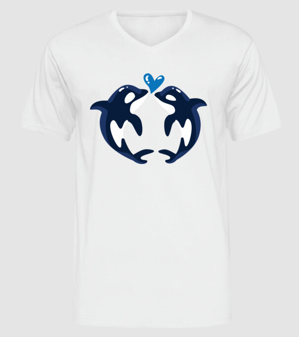 BALENE ÎNDRĂGOSTITE model alb pe tricou