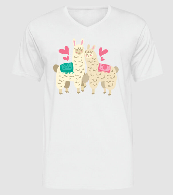 LAME ÎNDRĂGOSTITE model alb pe tricou
