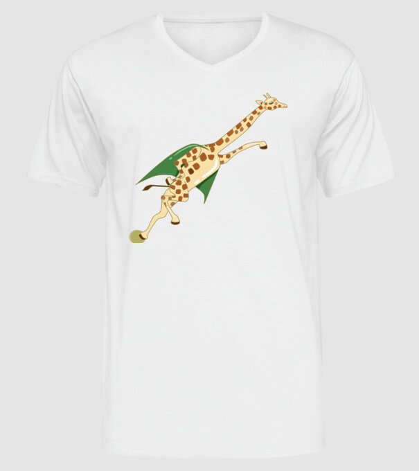 Girafă Super model alb pe tricou