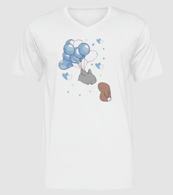 Tu ești melodia inimii mele iepurași model alb pe tricou