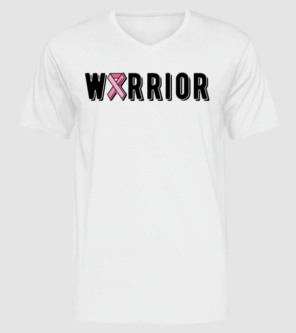 Warrior model alb pe tricou