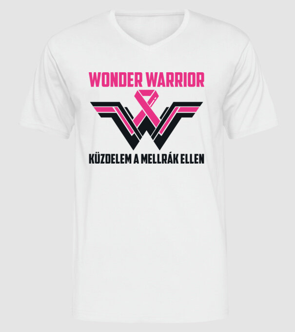 WONDER WARRIOR model alb pe tricou
