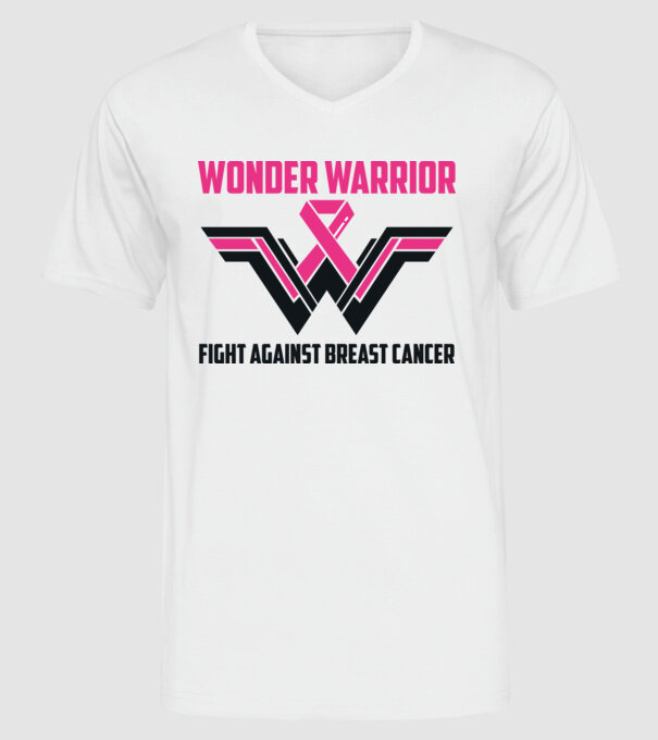 WONDER WARRIOR model alb pe tricou