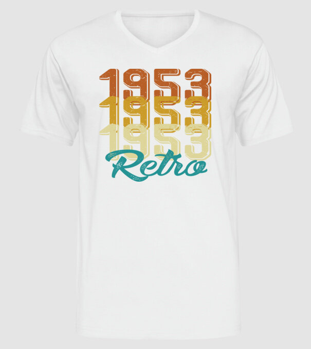 1953 Retro model alb pe tricou
