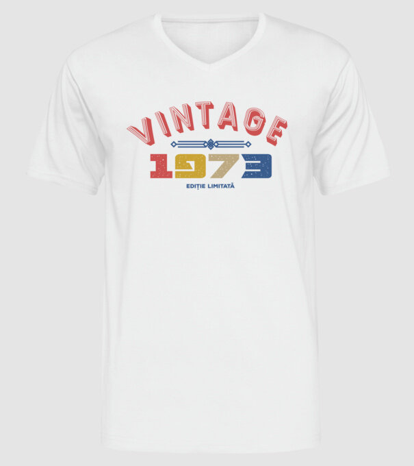 1973 Ediție limitată model alb pe tricou