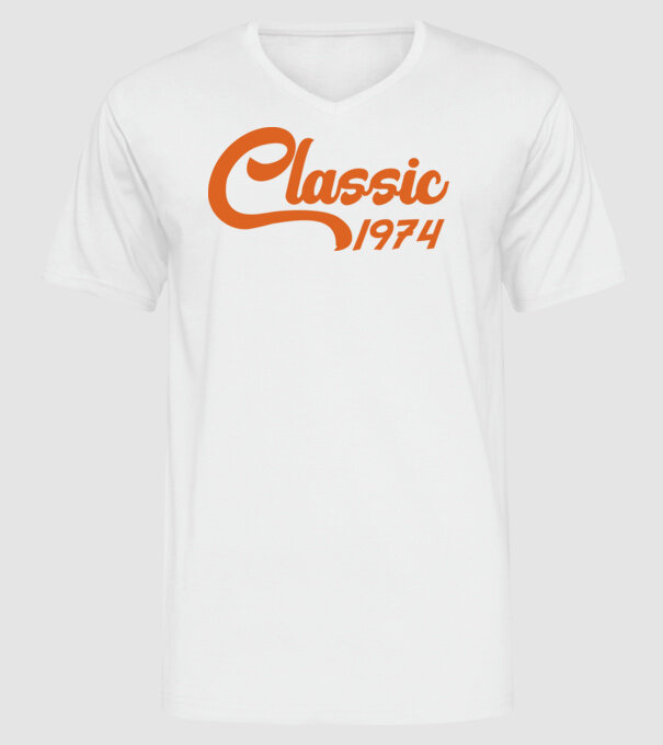 1974 Classic model alb pe tricou