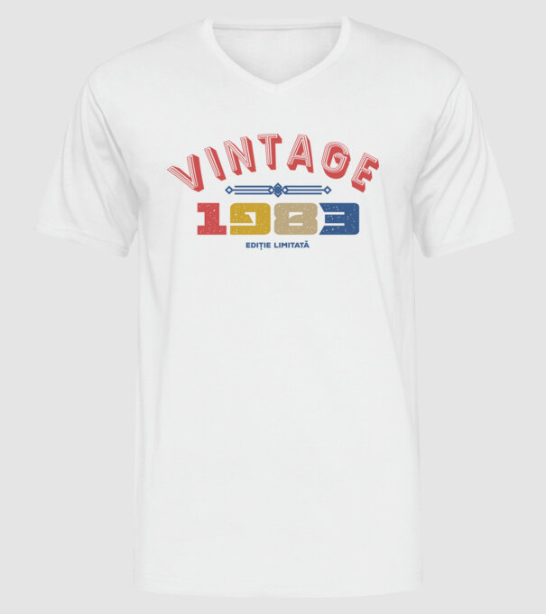 1983 Ediție limitată model alb pe tricou