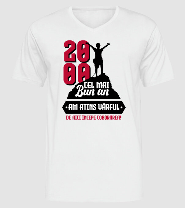 2000 cel mai bun an. Am atins vârful, de aici începe coborârea. model alb pe tricou