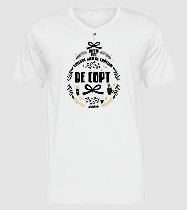 acesta este tricoul meu de Crăciun_de copt model alb pe tricou