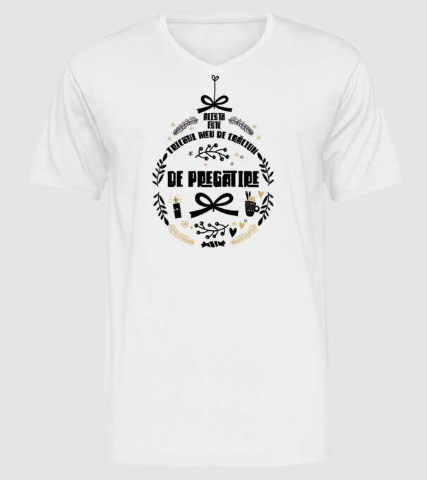 acesta este tricoul meu de Crăciun_de pregătire model alb pe tricou
