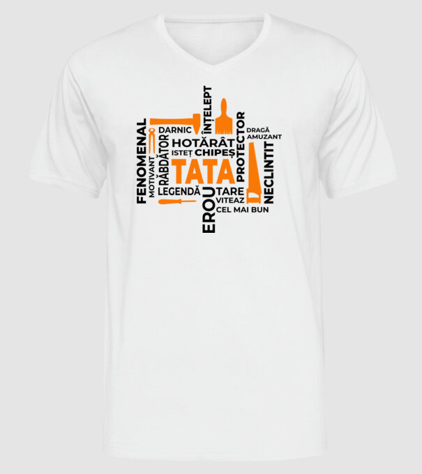 Acronimele tatălui model alb pe tricou