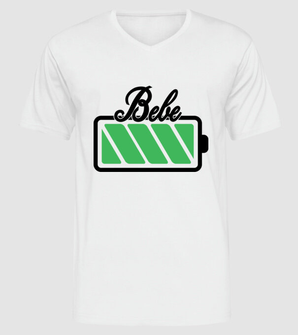 Bebe încărcat model alb pe tricou