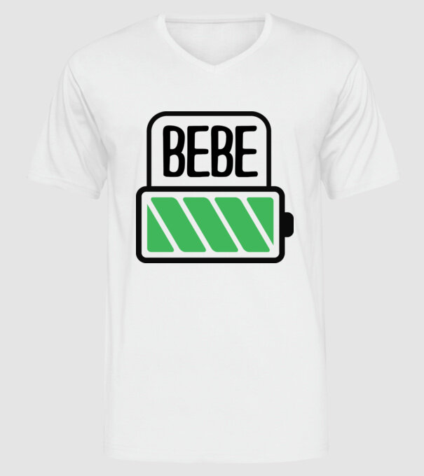 Bebe încărcat model alb pe tricou