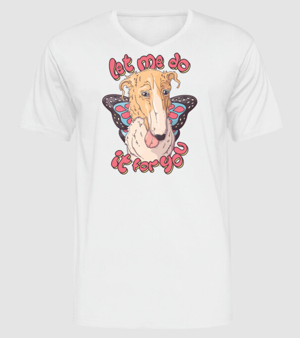 BORZOI let me do it for you fairy model alb pe tricou