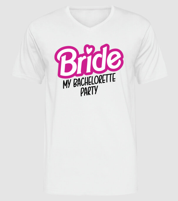 Bride Barbie model alb pe tricou