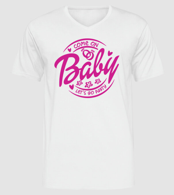 Bride Barbies Baby lets go party model alb pe tricou