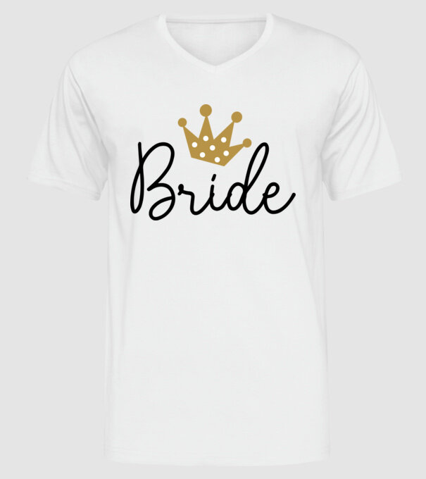 Bride princess model alb pe tricou
