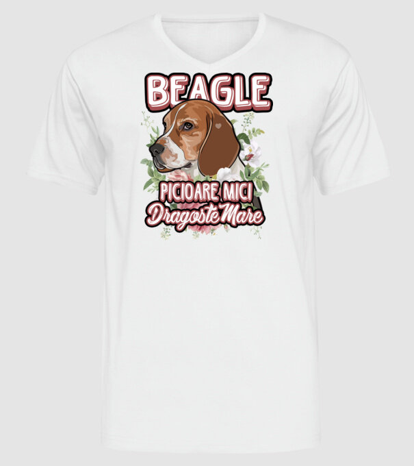 Bulldog francez picioare mici dragoste mare model alb pe tricou