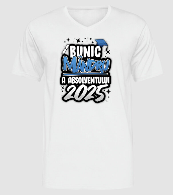 Bunic MÂNDRU a absolventului model alb pe tricou