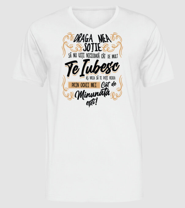 Cât de minunată ești model alb pe tricou