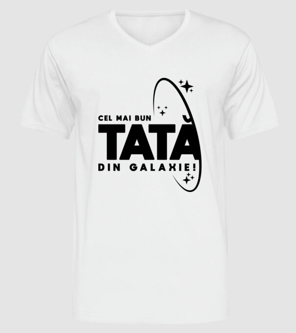 Cel mai bun tată din Galaxie! model alb pe tricou