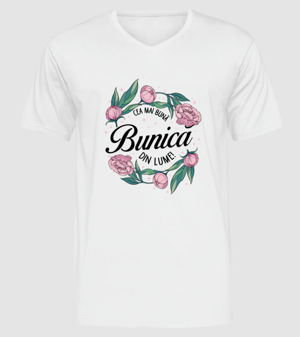 Cea mai bună bunică din lume! model alb pe tricou