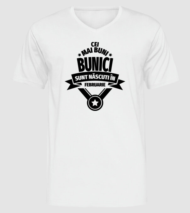 Cei mai buni bunici sunt născuți în februarie. model alb pe tricou