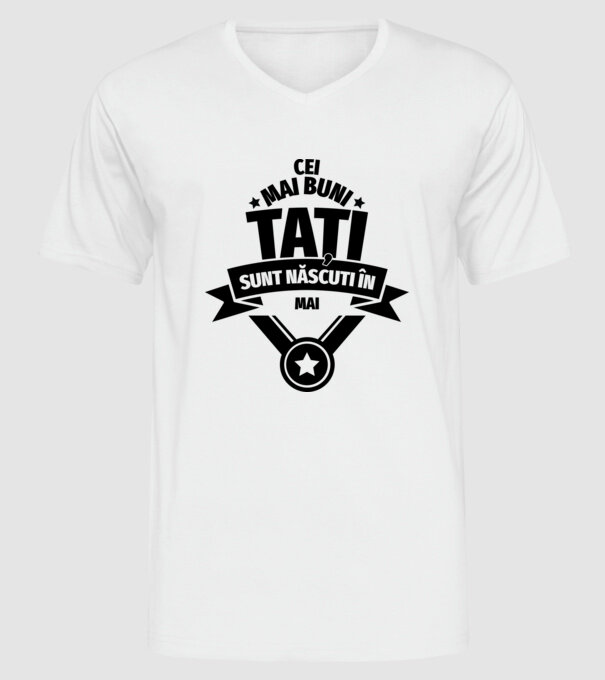 Cei mai buni Tați sunt născuți în martie. model alb pe tricou