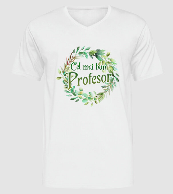 Cel mai bun profesor model alb pe tricou