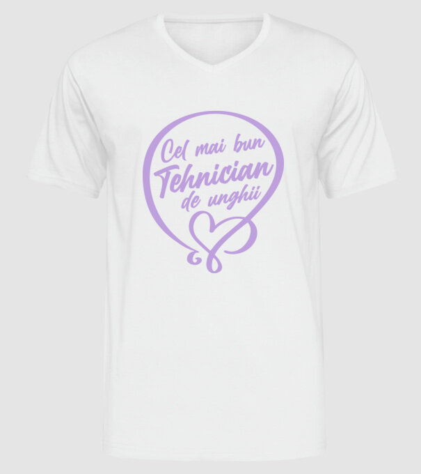 Cel mai bun tehnician de unghii model alb pe tricou