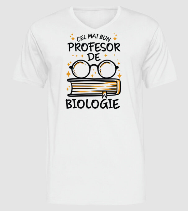 Cel mai profesor biologie model alb pe tricou