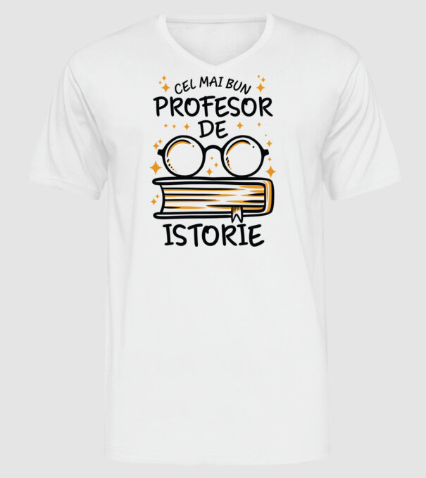 Cel mai profesor istorie model alb pe tricou