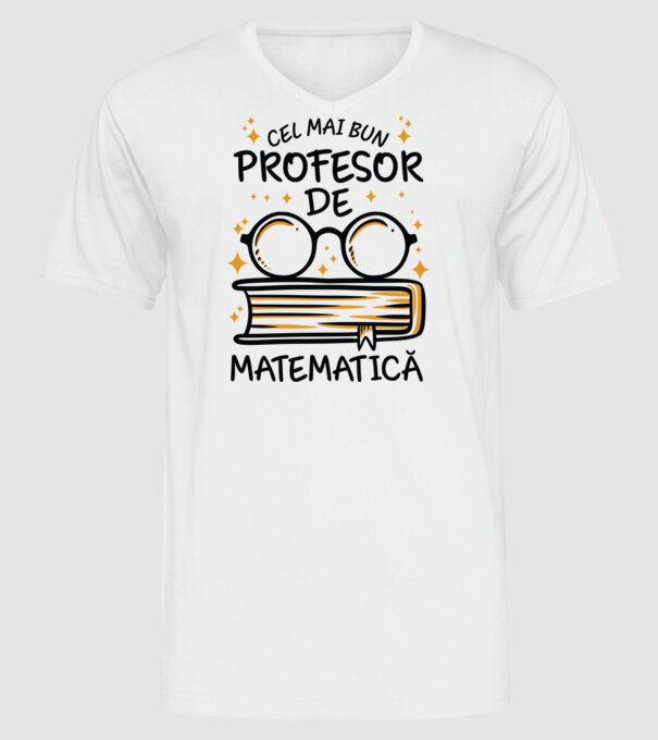 Cel mai profesor matematică model alb pe tricou