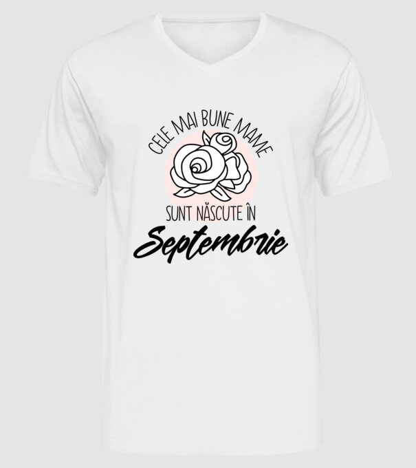 Cele mai bune mame sunt născute Septembrie model alb pe tricou
