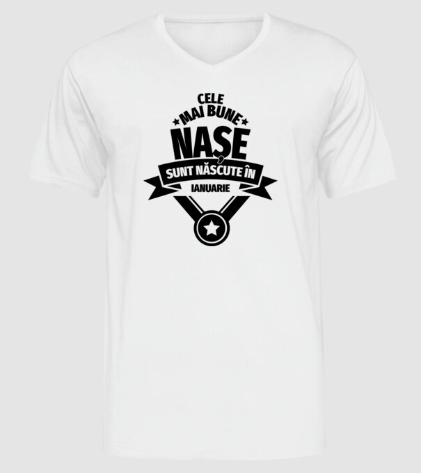 Cele mai bune nașe sunt născute în ianuarie. model alb pe tricou