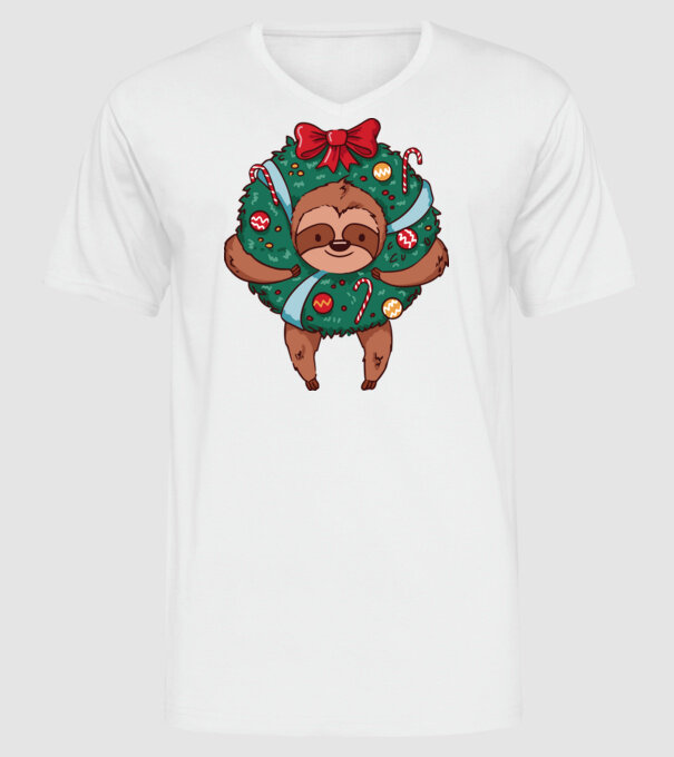 Christmas model alb pe tricou