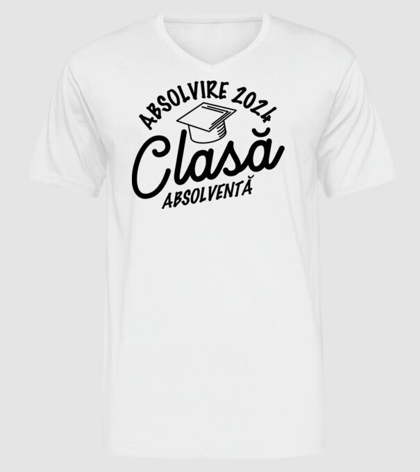 Clasă absolventă model alb pe tricou
