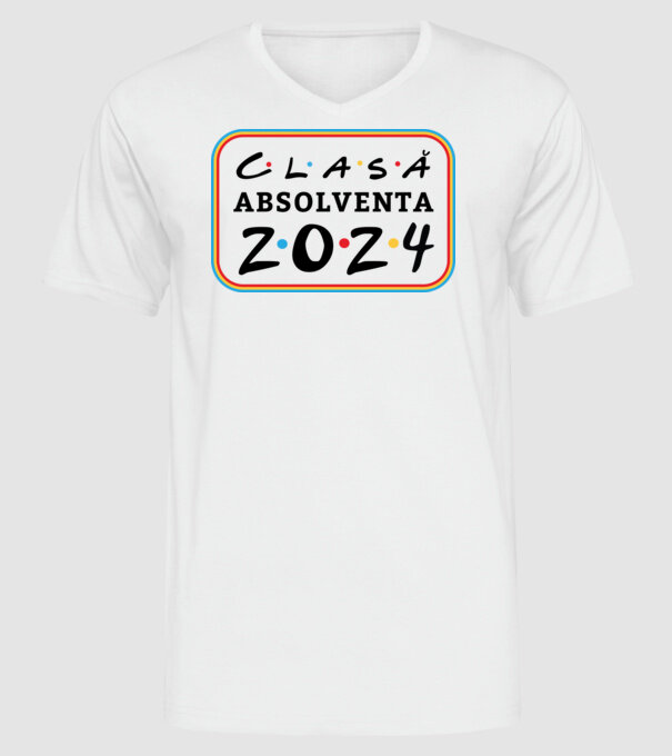 Clasă absolventă friends model alb pe tricou