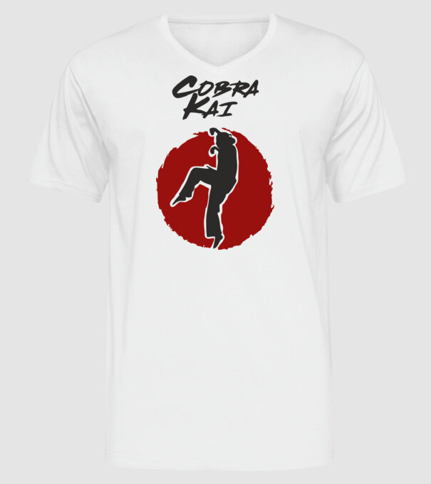 cobra kai larusso model alb pe tricou