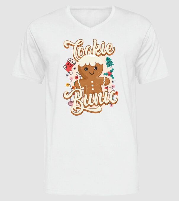Cookie bunic model alb pe tricou
