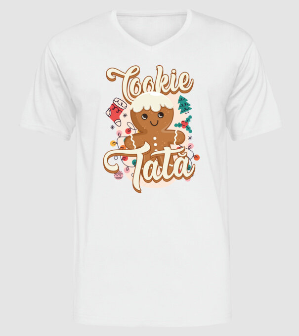 Cookie tată model alb pe tricou