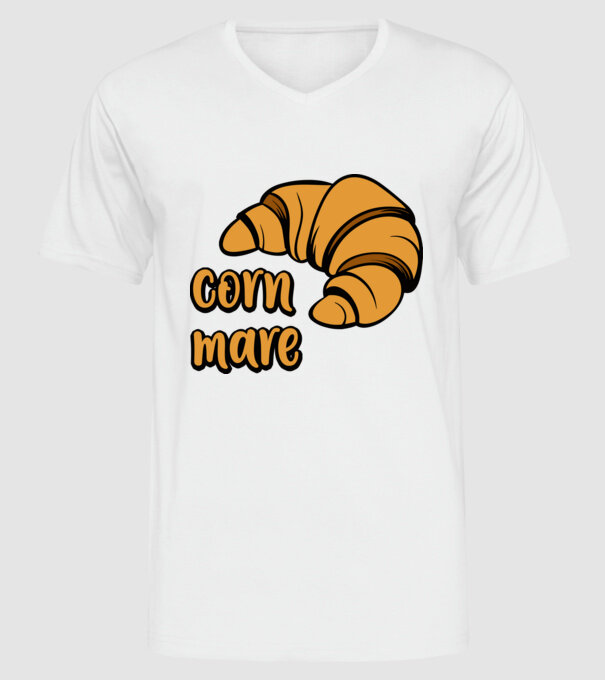 corn mare model alb pe tricou