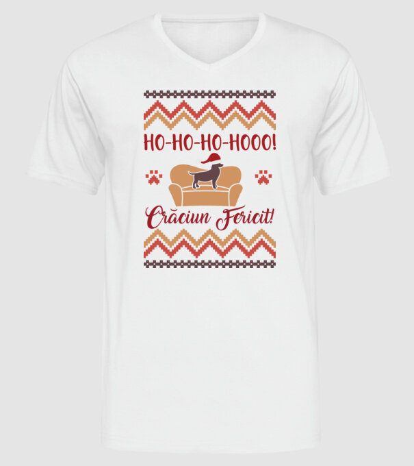 un Crăciun ho-ho-hoo-hoo fericit! model alb pe tricou