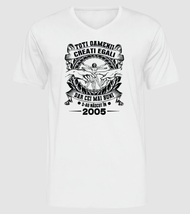 Da Vinci 20 2005 model alb pe tricou