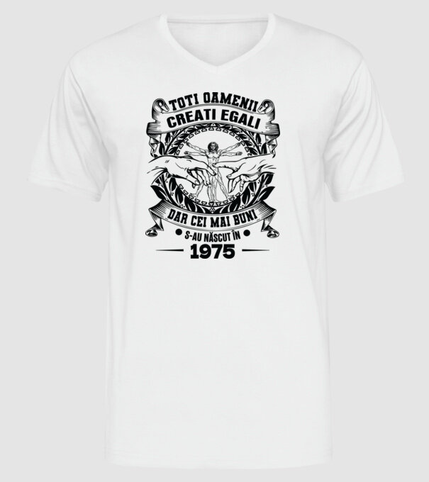 Da Vinci 50 1975 model alb pe tricou