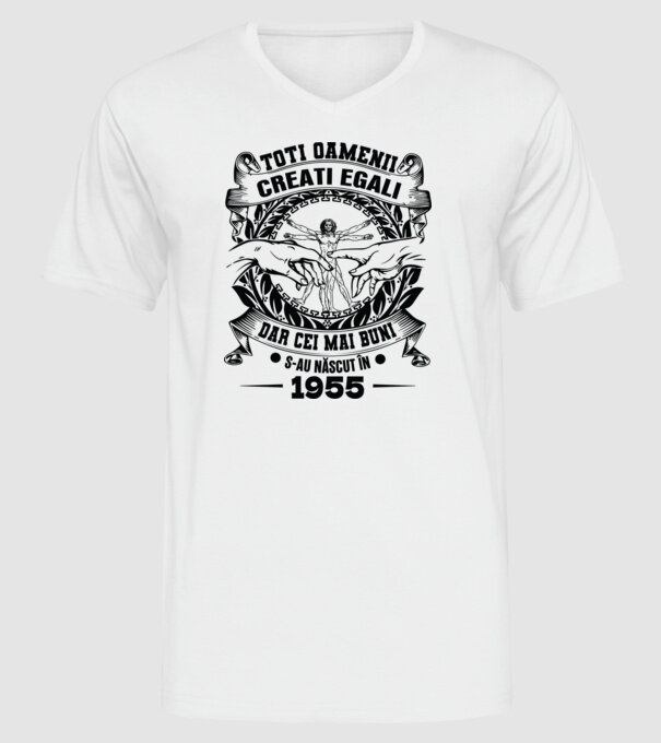 Da Vinci 70 1955 model alb pe tricou