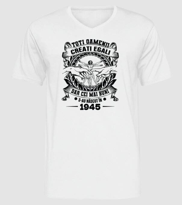 Da Vinci 80 1945 model alb pe tricou