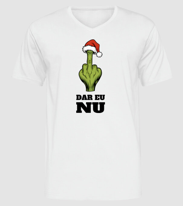Dar eu NU alb model alb pe tricou