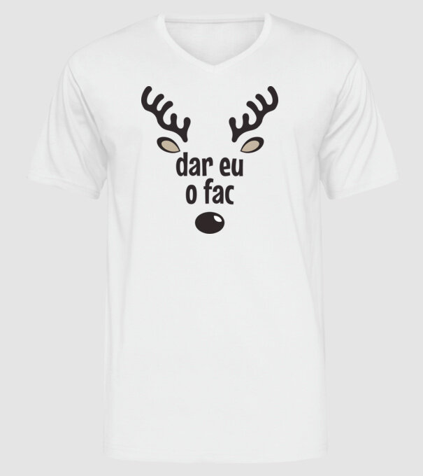 Dar eu o fac crăciun chiar căprioară Alb model alb pe tricou