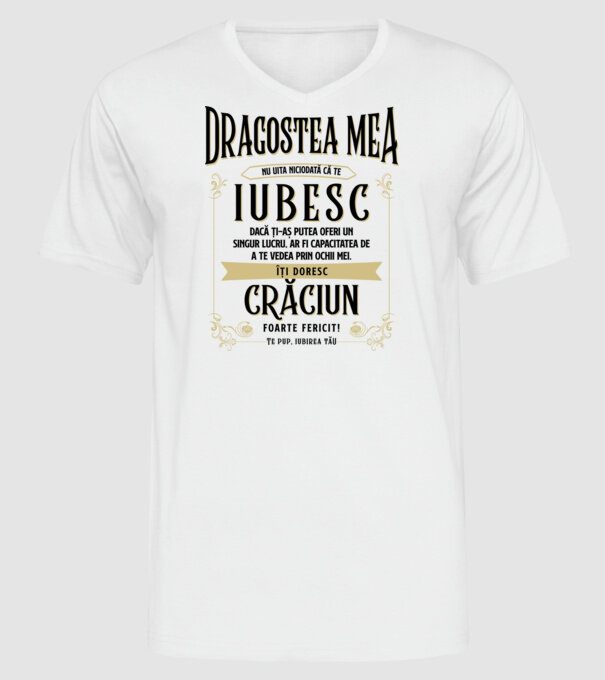 Dragostea mea model alb pe tricou
